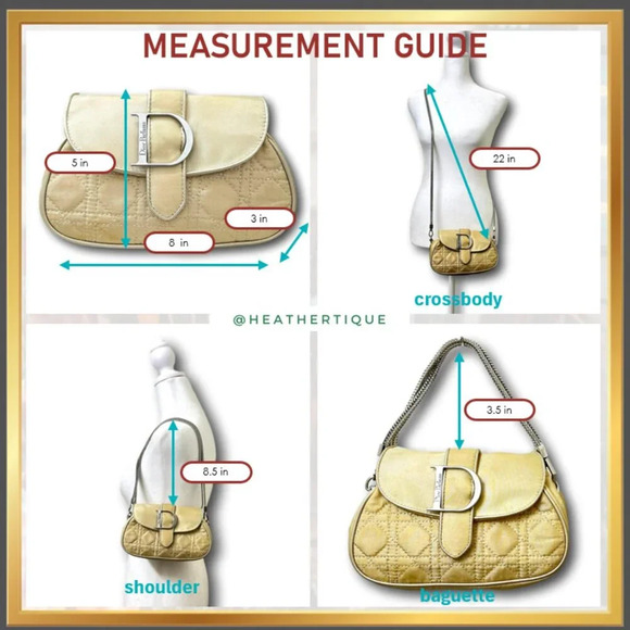 Upcycled & Reworked Christian Dior Monogram Quilted Gold Crossbody Clutch Bag - Picture 2 of 16